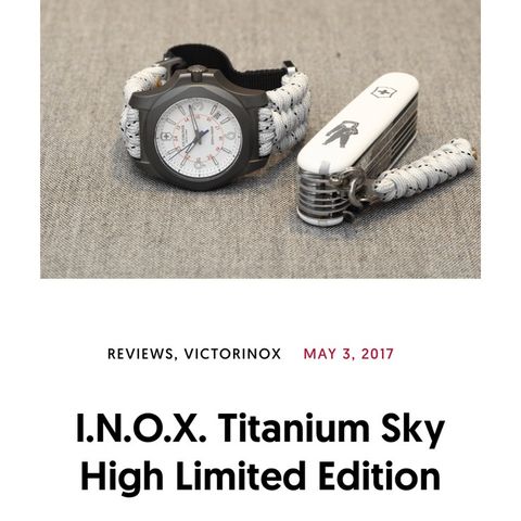 Space and time: I.N.O.X. Titanium Sky High Watch