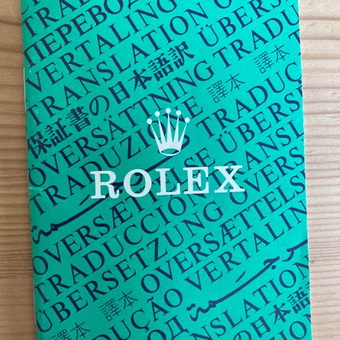 Rolex garantidokument