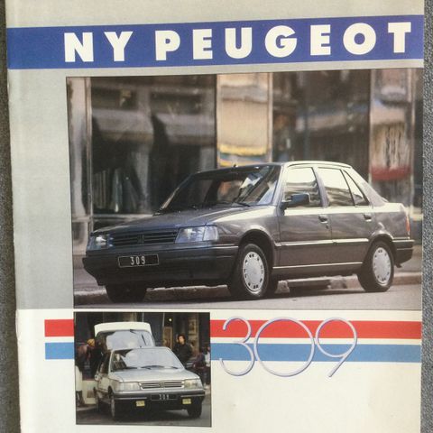 Peugeot 309 brosjyre fra 80 tallet