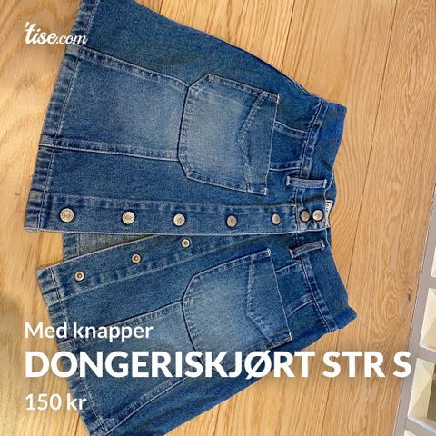 Dongeriskjørt str S retro