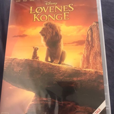 Løvenes Konge. Spillefilmversjonen fra 2019 på DVD