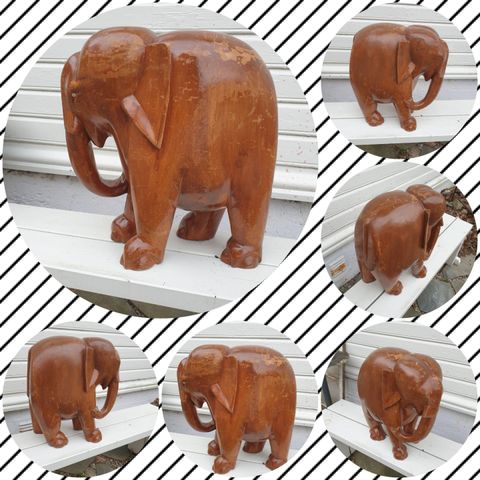 VINTAGE/RETRO "MEGASTOR ELEFANT " I TRE GAMMEL