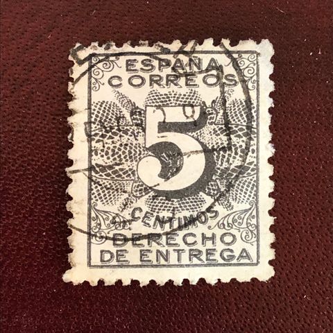 Spania Espana correos 5 centimos derecho de entrega frimerke
