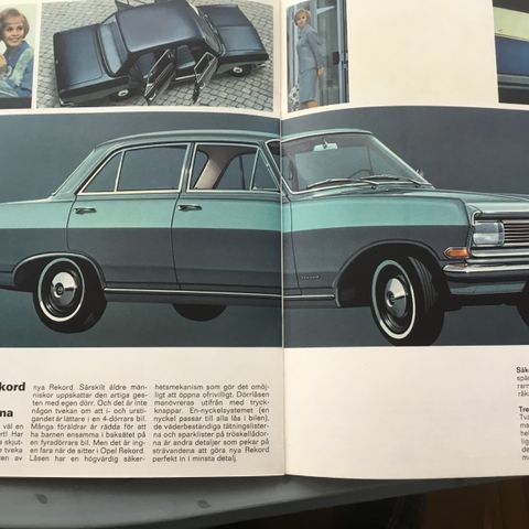 Bilbrosjyre av Opel Rekord 1966
