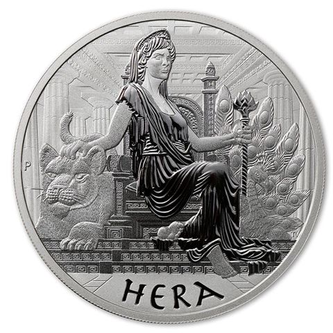 2022 Tuvalu 1 oz Sølv «Gods of Olympus – Hera»