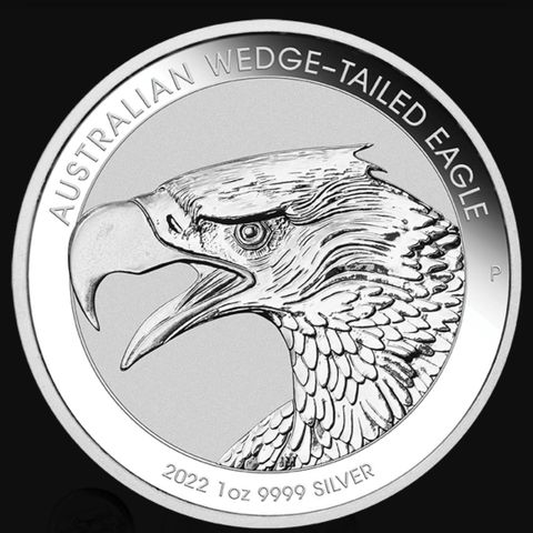 2022 Australia 1 oz Sølv Wedge-Tailed Eagle BU M/Kapsel