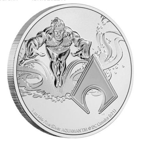 Niue 2022 AQUAMAN DC COMICS - 1 OZ SØLV LAVT OPPLAG 15K