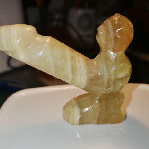 Ein Jade kunst figur opprinselse land Miamar selges eg, minstepris Kr 1600