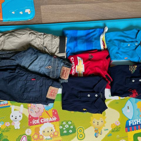 Klespakke gutt sommer 5år Ralph Lauren, Levis, Ferrari og Adidas