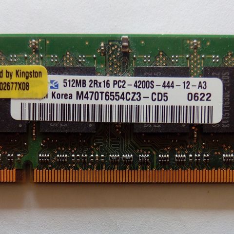 512Mb PC2-4200S DDR2-553 Laptop Memory