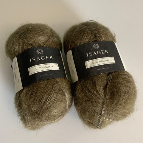 Isager Silk Mohair 2 nøster Mørk Oliven