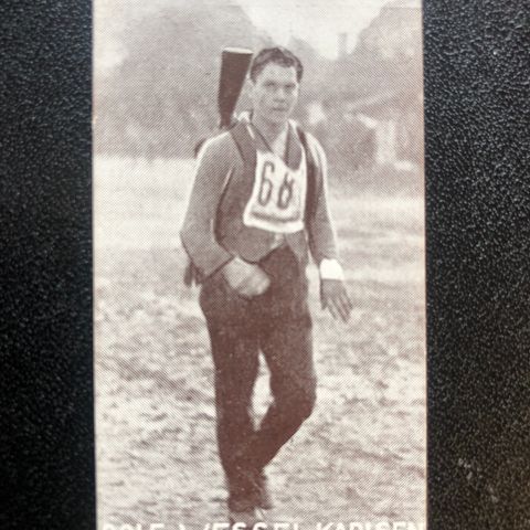 Rolf Wessel-Karlsen Oslo marsj Arild friidrett 1930 Tiedemanns Tobak