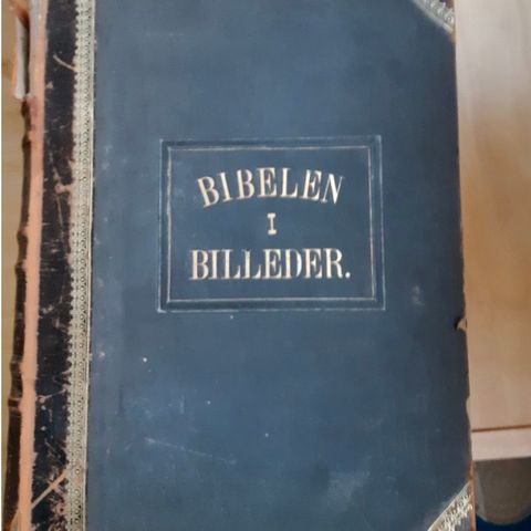 Ny pris! Antikk bibel. Gustave Doré. Bibelen i billeder fra 1884.