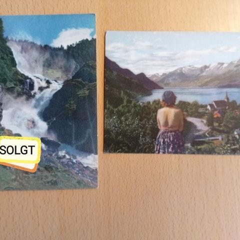 ETT SOLGT Postkort i farger fra 50-tallet