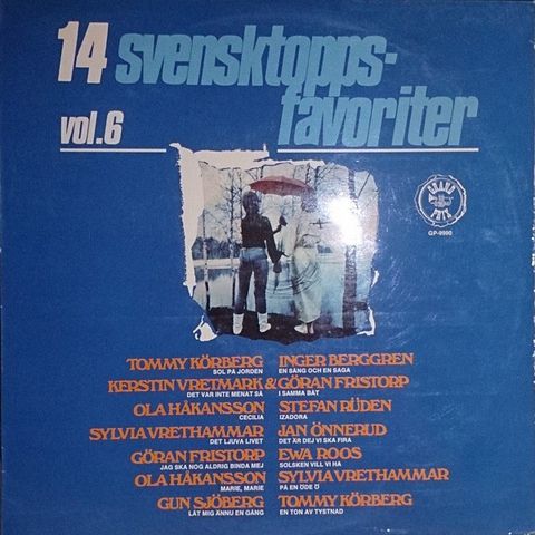 14 Svensktoppsfavoriter, Vol. 6 Grand Prix (LP, Comp 1971)