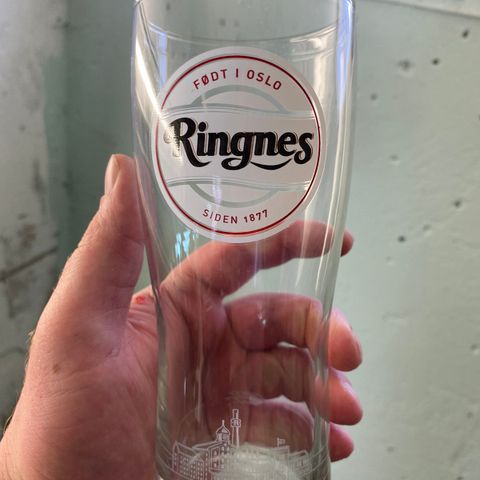 Ringnes 0,5 l øl glass