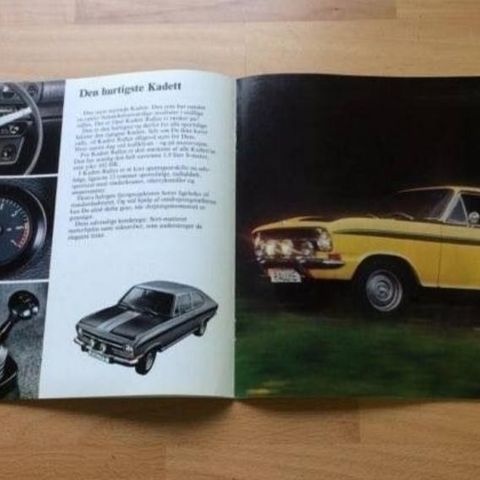 Opel kadett brosjyre.