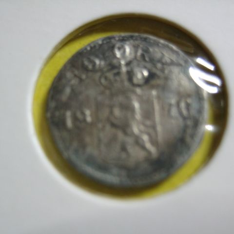 10 øre 1876 Oscar II sølv