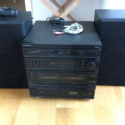 Grundig CCD670 stereo- anlegg, kassett og cd, m/ høyttaler