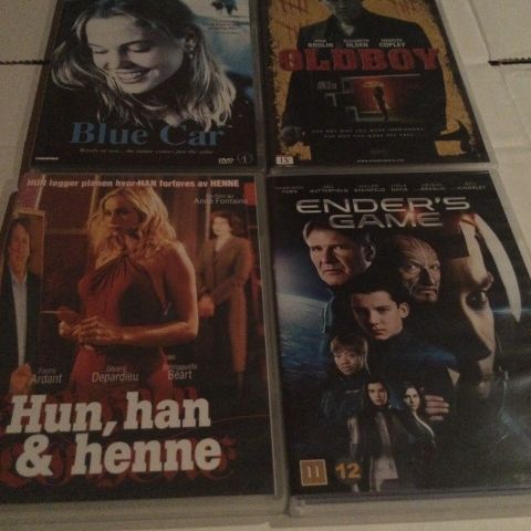 Enders game - oldboy - blue Car - hun,han & henne norske tekster