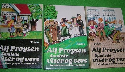 Alf Prøysen Samlede viser og vers. 3 bind.