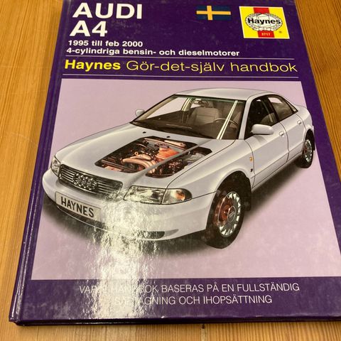 HAYNES HANDBOK - AUDI A4 1995 - FEB 2000 4-CYL. BENSIN/DIESELMOTORAR