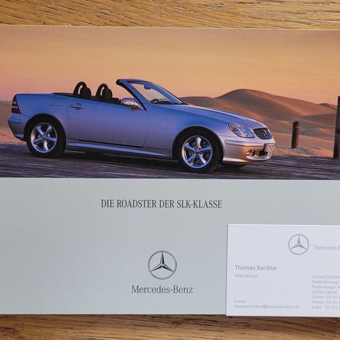 Brosjyre Mercedes SLK R170 2003 (08/02)
