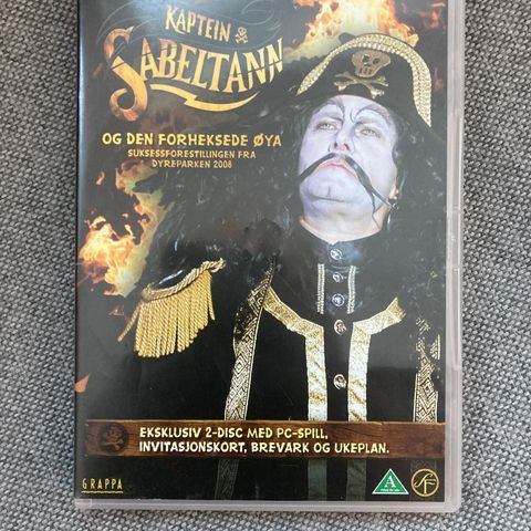Kaptein sabeltann eksklusiv utgave DVD/Pc-spill!