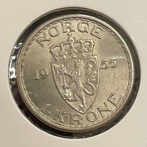 1 kr 1955 flott kvalitet