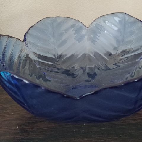 Vintage Kosta vase  Seaglas Bruk og blå skål