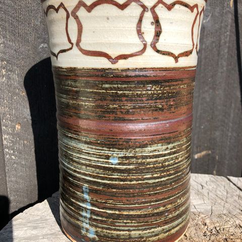 Stor retro keramikk vase av Elisabeth Ø.Deglum