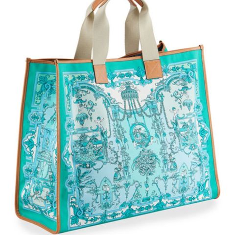 Etro- aqua green shopper