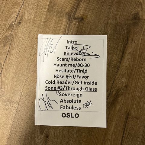 Signert Stone Sour setlist