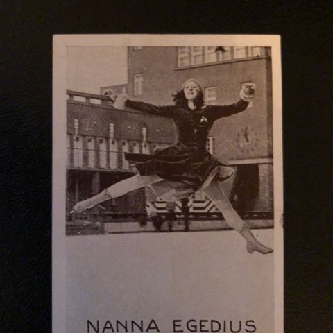 Nanna Egedius Oslo idrettslag Kunstløp sigarettkort OL 1936 Tiedemanns