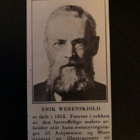 Erik Werenskiold 1928 Milo sigarettkort Conrad Langaard Kjendte ansigter