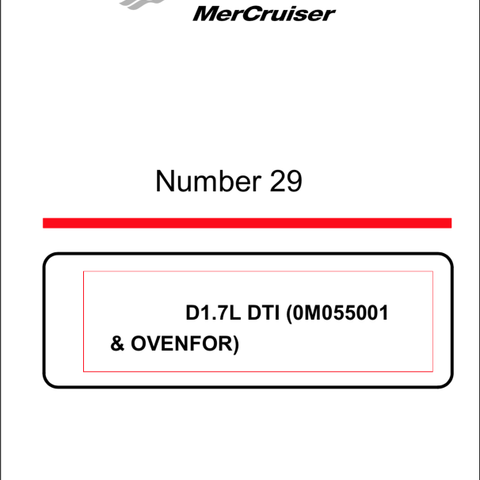 cummins mercruiser 1,7 DTI 120 hk service manual nr 29