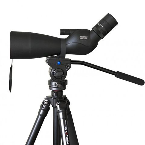 Opticron teleskop/kikkert med kraftig stativpakke: MM4 77 GA ED 45 + SDL okular