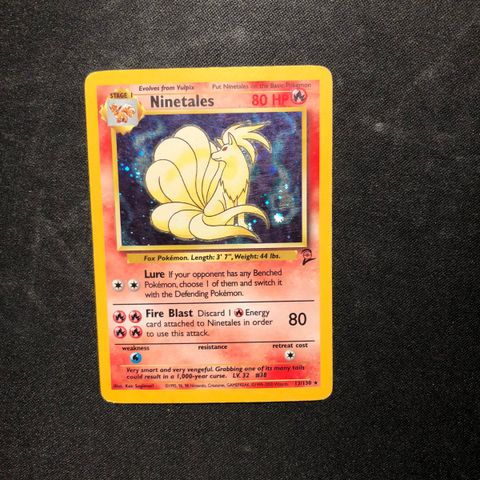 Ninetales 13/130 holo vintage pokemonkort