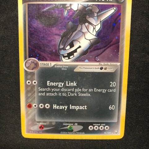 Dark Steelix 10/109 holo vintage pokemonkort