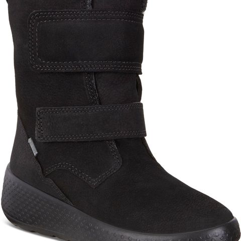 Varme svarte foret Ecco Gore Tex skinn boots str 28