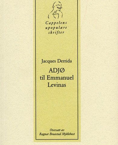 Adjø Emmanuel Levinas av Jaques Derrida