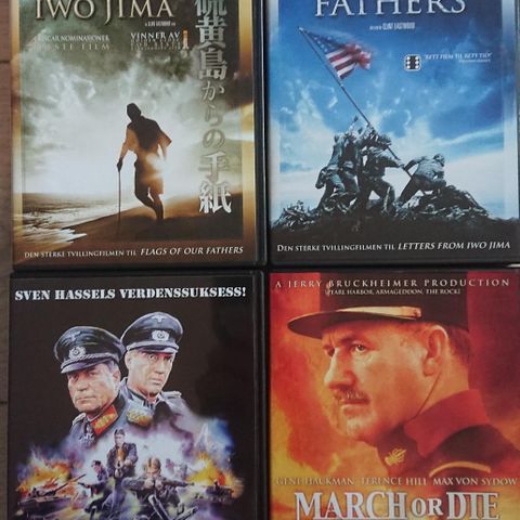 4 krigsfilmer DVD