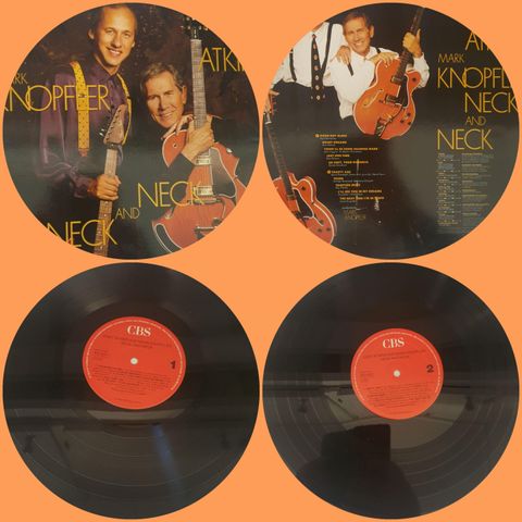 VINTAGE/RETRO LP-VINYL "CHET ATKINS - MARK KNOPFLER - NECK AND NECK 1990"