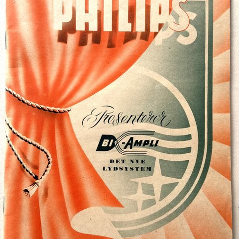 PHILLIPS. Reklamehefte for Phillips apparatserie 1956 - 1957.