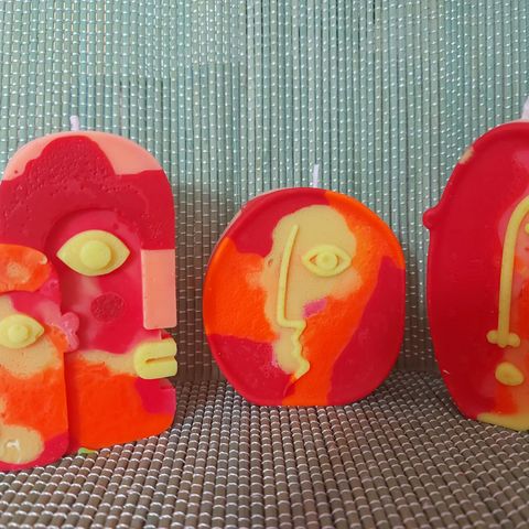 Set of 3 Colourfull Candles