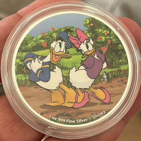 2021 NIUE Silver Disney Donald & Daisy Duck BU
