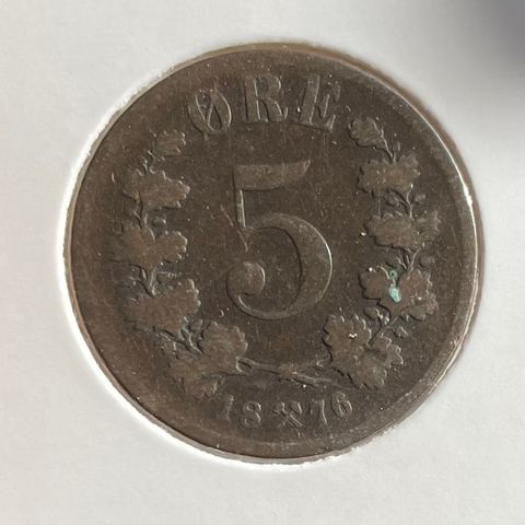 5 øre 1876 Oscar ll