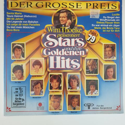 VINTAGE/RETRO LP-VINYL "DER GROSSE PREIS/WIM THOELKE PARÅSENTIERT "