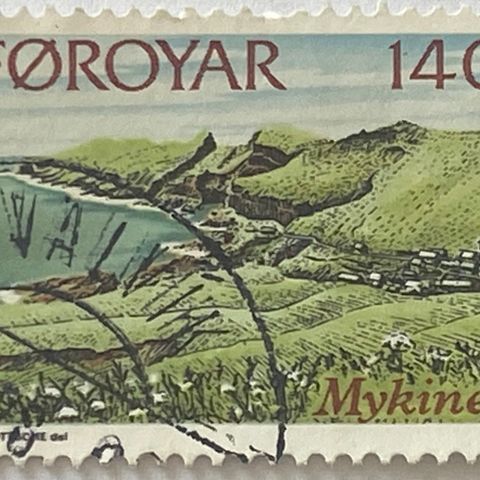 Færøyene 1978 Øen Mykines - Den dyrkede innmark AFA 27  Stemplet