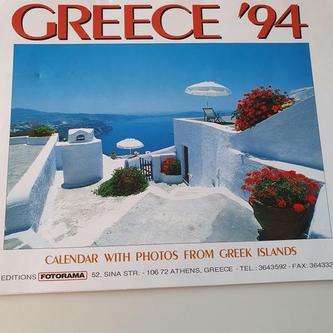 Kalender med vakre bilder fra Hellas